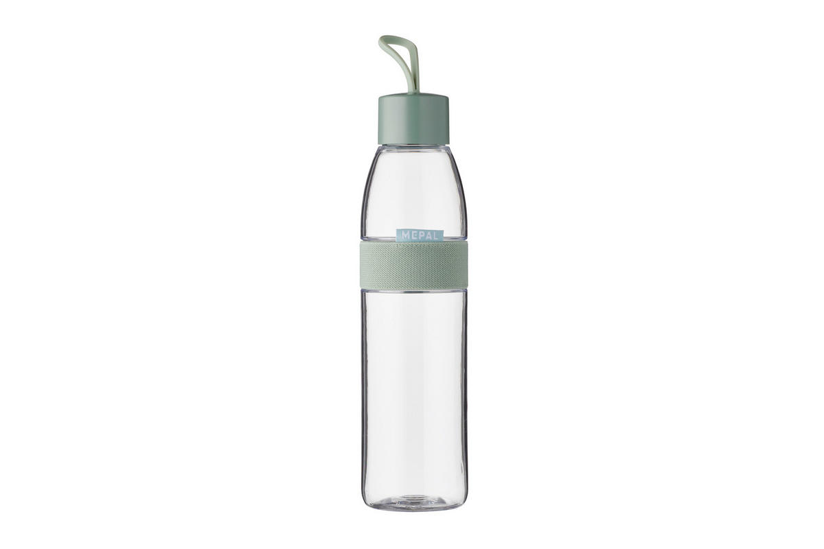 UNIVERSALFLASCHE ELLIPSE  - Transparent/Salbeigrün, KONVENTIONELL, Kunststoff (0,7l) - Mepal