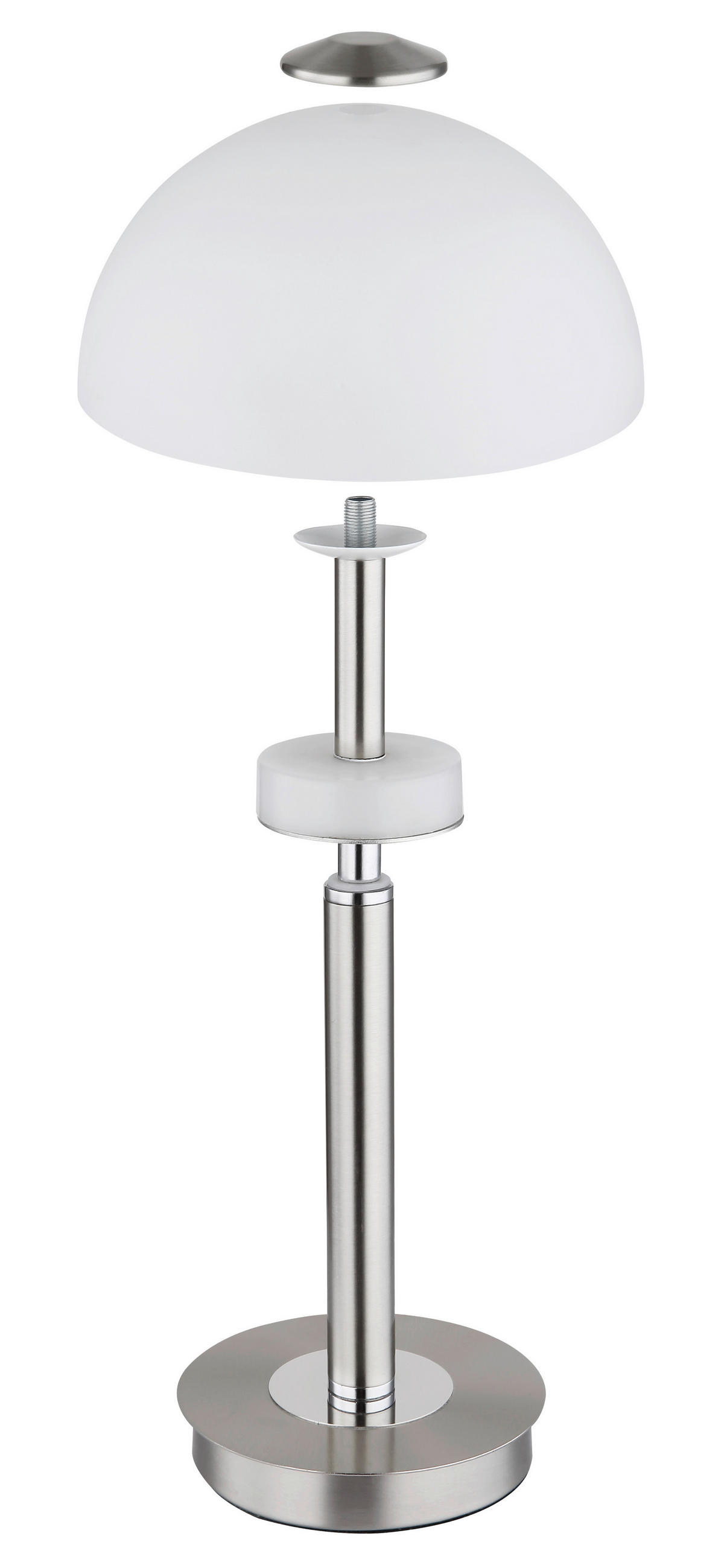 STOLNÍ LED LAMPA, dotykový stmívač, 25/45 cm  - bílá/černá, Basics, kov/plast (25/45cm) - Globo