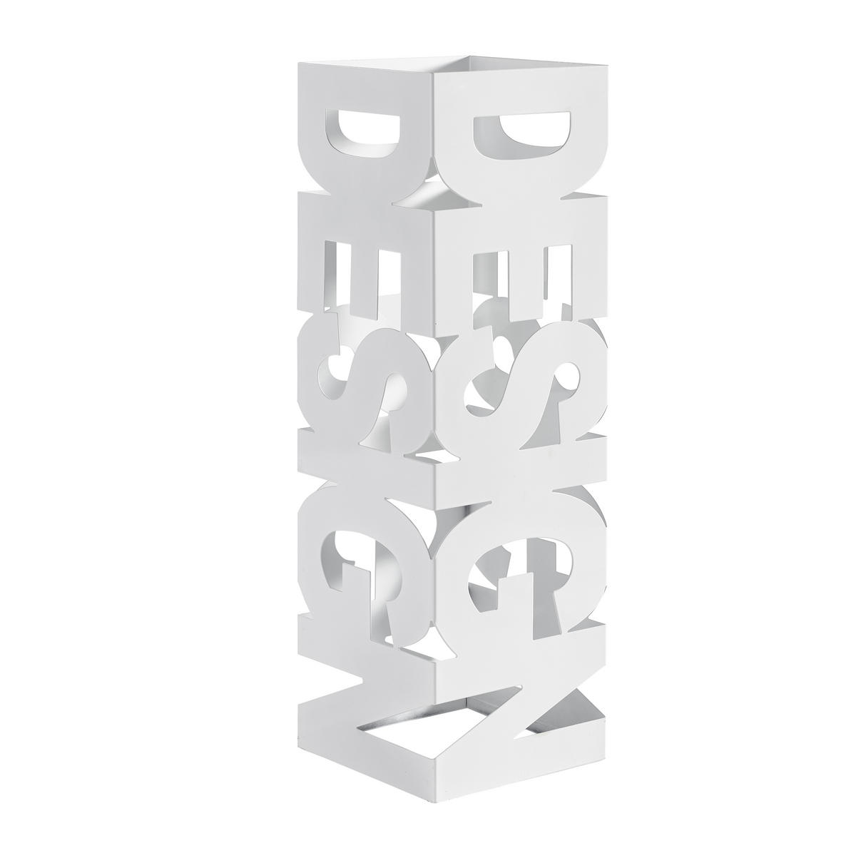 SCHIRMSTÄNDER Metall Weiß  - Weiß, Design, Metall (16/48/16cm)