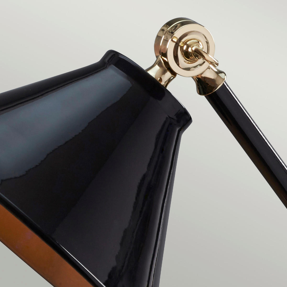 TISCHLEUCHTE - Messingfarben/Schwarz, Basics, Metall (21/52.3/21cm) - Elstead Lighting