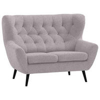 2-SITZER-SOFA in Flachgewebe Grau, Lila  - Lila/Schwarz, Design, Holz/Textil (137/101/95cm) - Stylife