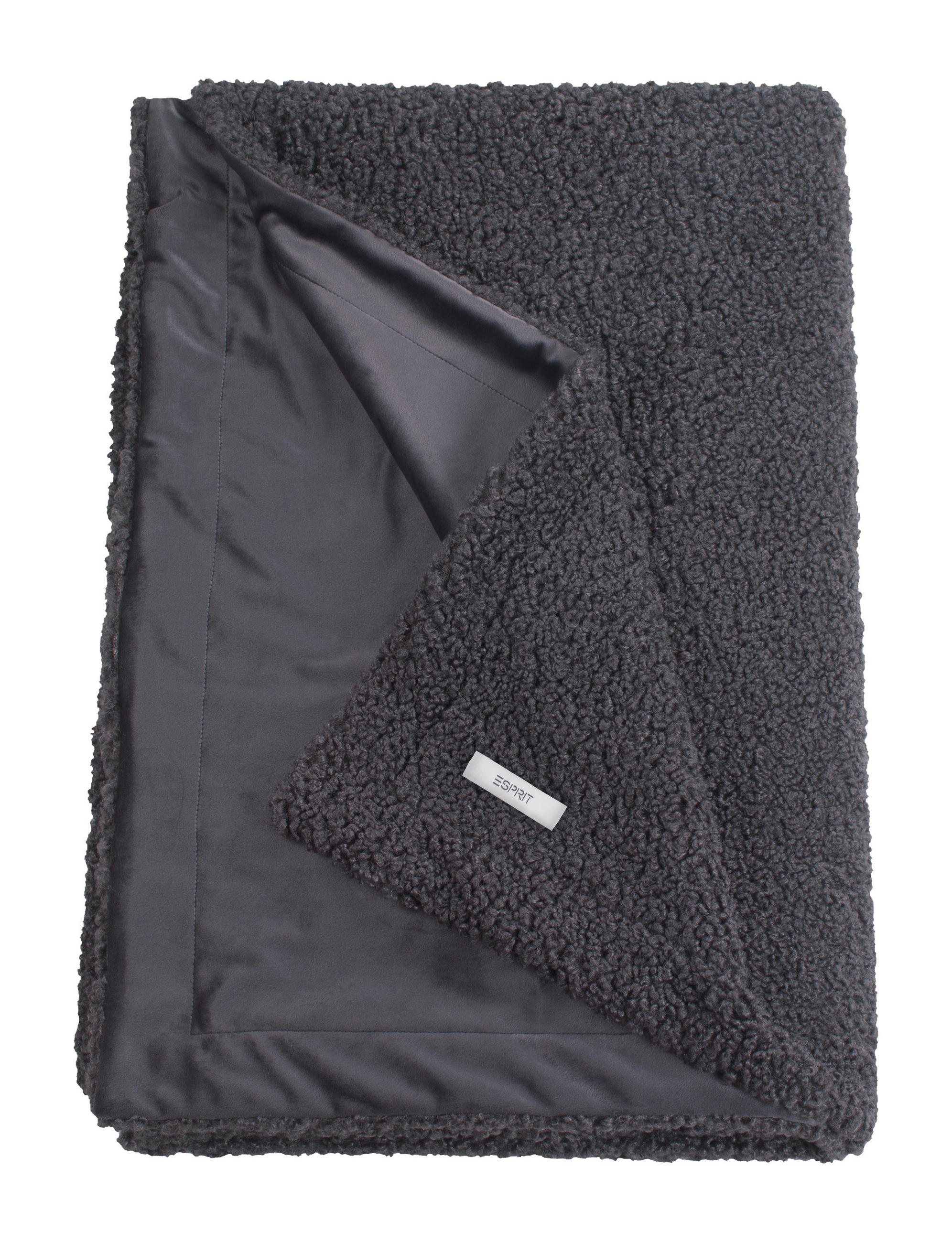 PLAID E-Teddy 130/170 cm - Anthrazit, Basics, Textil (130/170cm) - Esprit