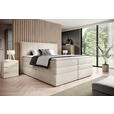 BOXSPRINGBETT 180/200 cm  in Beige  - Beige/Schwarz, Design, Kunststoff/Textil (180/200cm) - Esposa