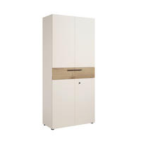AKTENSCHRANK Schwarz, Eichefarben, Kaschmir  - Kaschmir/Eichefarben, MODERN, Holzwerkstoff (89,8/201/43cm) - Novel