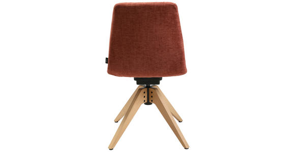 STUHL in Flachgewebe Holz, Textil - Eichefarben/Rot, Design, Holz/Textil (46/85-88/55cm) - Johann Jakob