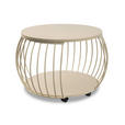 COUCHTISCH 80/80/47 cm rund Creme  - Creme, Design, Holzwerkstoff/Metall (80/80/47cm) - Xora