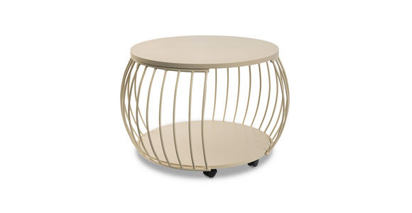 COUCHTISCH 80/80/47 cm rund Creme  - Creme, Design, Holzwerkstoff/Metall (80/80/47cm) - Xora