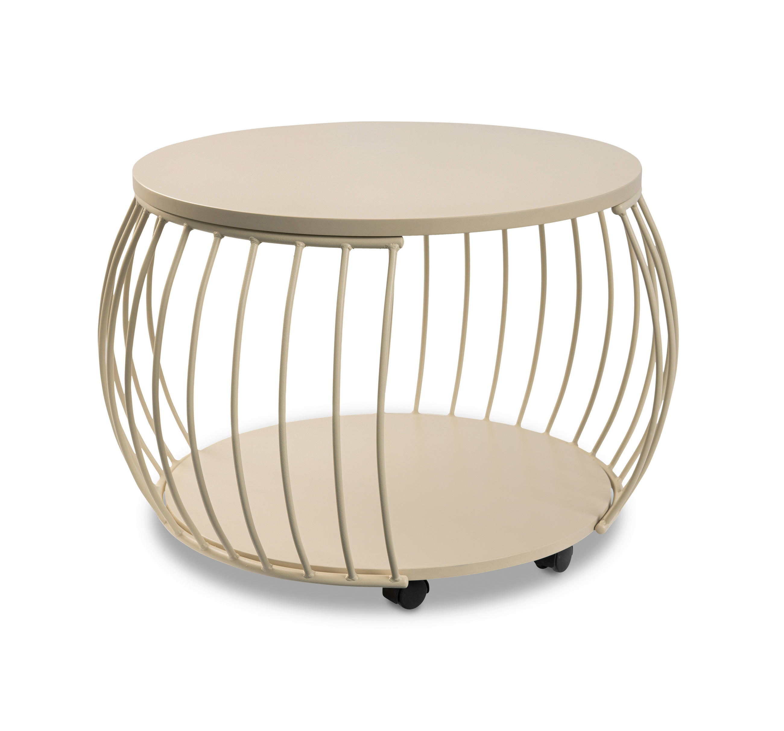 COUCHTISCH 60/60/47 cm rund Creme  - Creme, Design, Holzwerkstoff/Metall (60/60/47cm) - Xora