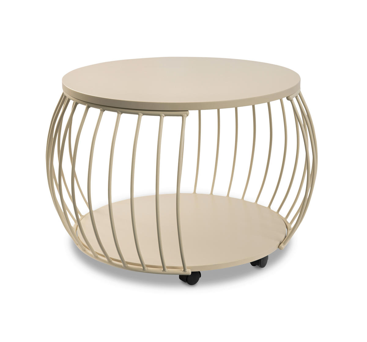 COUCHTISCH 60/60/47 cm rund Creme  - Creme, Design, Holzwerkstoff/Metall (60/60/47cm) - Xora