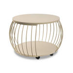 COUCHTISCH 60/60/47 cm rund Creme  - Creme, Design, Holzwerkstoff/Metall (60/60/47cm) - Xora