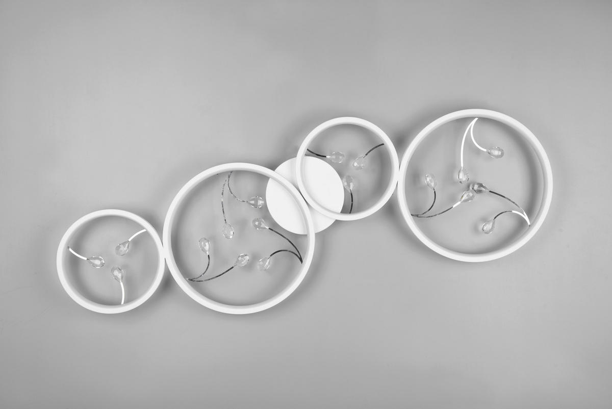 DECKENLEUCHTE    95,5/40/6,5 cm  - Weiß, Design, Metall (95,5/40/6,5cm) - Trio Leuchten