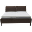 POLSTERBETT Matratze, Lattenrost Braun 200/200 cm  - Hellbraun/Anthrazit, Design, Holz/Textil (200/200cm) - Johann Jakob
