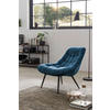 XXL-SESSEL - Blau/Schwarz, MODERN, Textil/Metall (76/85,6/85,6cm) - Livetastic