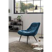 XXL-SESSEL - Blau/Schwarz, MODERN, Textil/Metall (76/85,6/85,6cm) - Livetastic