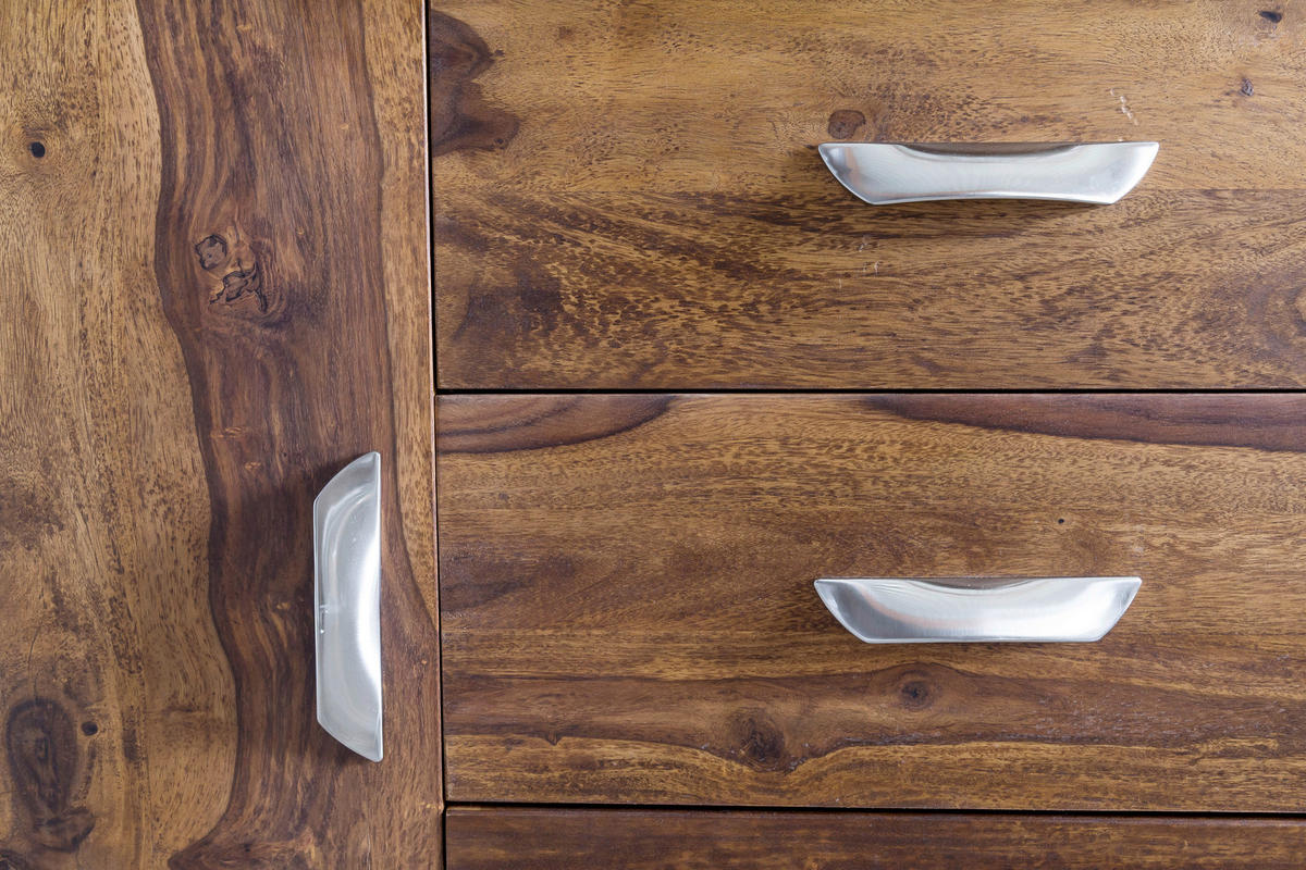SIDEBOARD  in 160/80/44 cm  - Silberfarben/Sheeshamfarben, Design, Holz/Textil (160/80/44cm) - MID.YOU