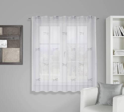 GOTOVA ZAVJESA siva, bijela 140/160 cm - bijela/siva, Konvencionalno, tekstil (140/160cm) - Esposa