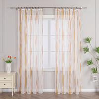 FERTIGVORHANG  transparent  140/225 cm   - Orange/Weiß, Basics, Textil (140/225cm) - Joyswahl