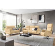 TRAPEZSOFA in Mikrofaser Beige  - Beige/Schwarz, KONVENTIONELL, Textil/Metall (221/103/95cm) - Dieter Knoll