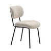 STOL bouclé  - svart/cremefärgad, Design, metall/textil (50/98/50cm) - Niels Andersson