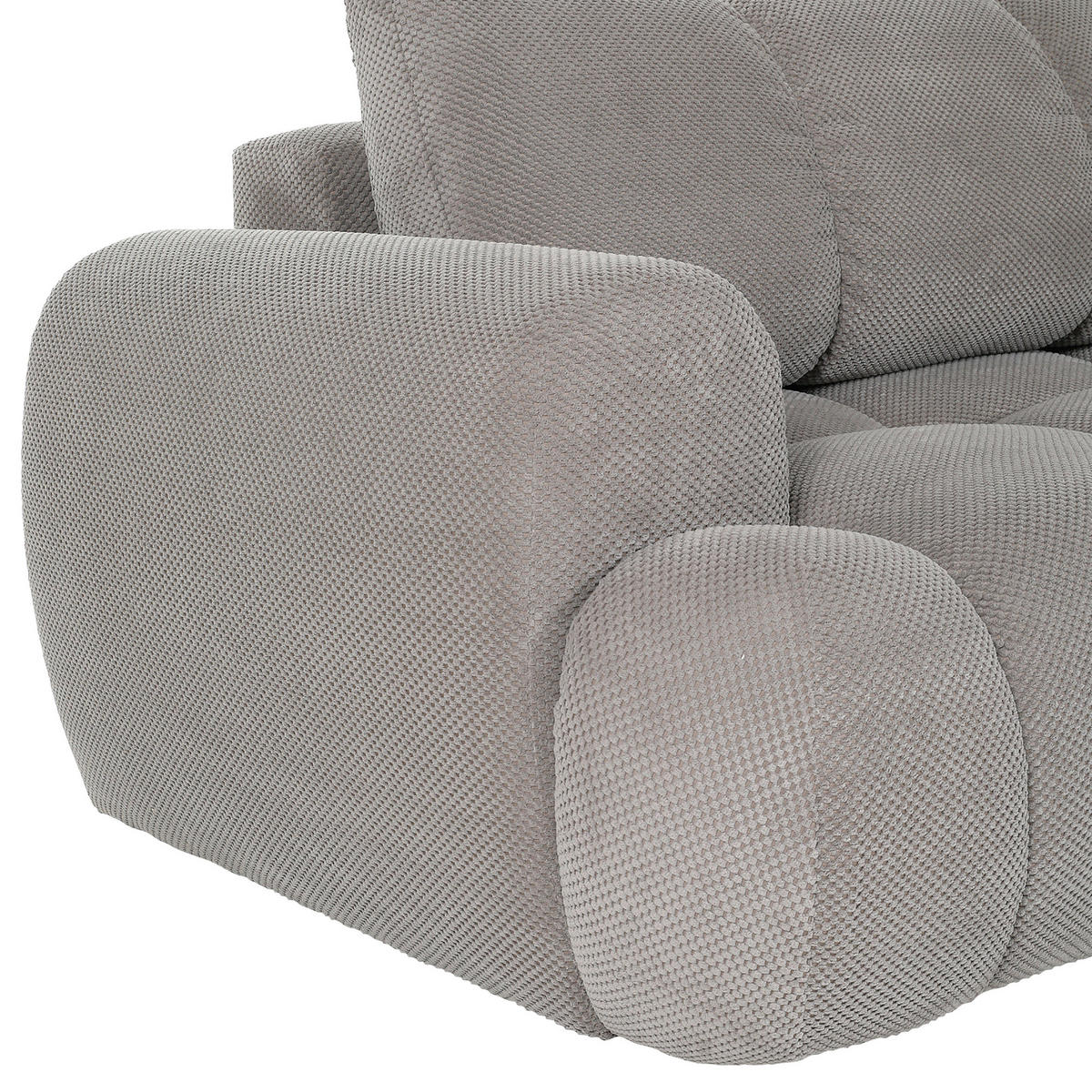 ECKSOFA Greige Flachgewebe  - Greige/Schwarz, KONVENTIONELL, Kunststoff/Textil (274/174cm) - Carryhome