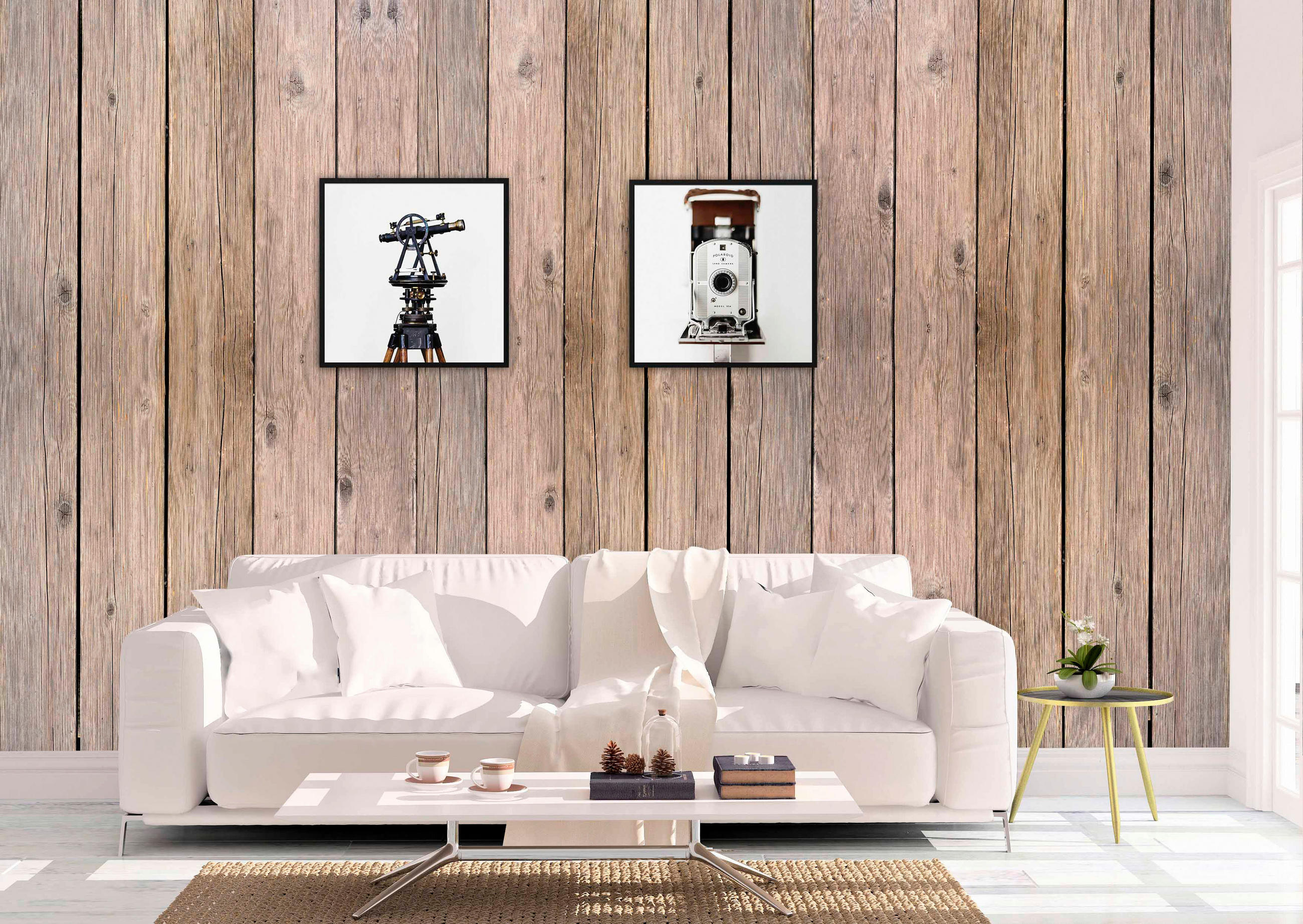 BILD 74/74 cm  - Beige/Schwarz, Design, Holz/Kunststoff (74/74cm)