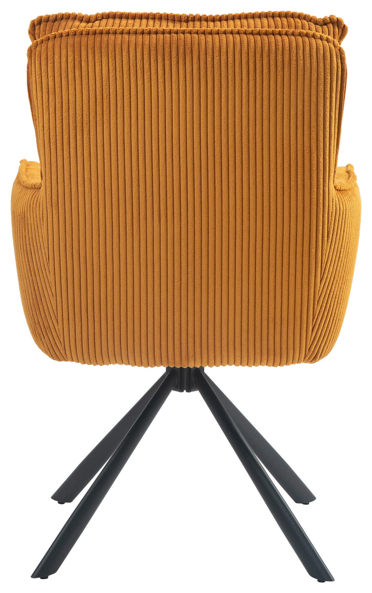 ARMLEHNSTUHL  in Eisen Cord  - Currygelb/Schwarz, Design, Textil/Metall (62/95/67cm) - Novel