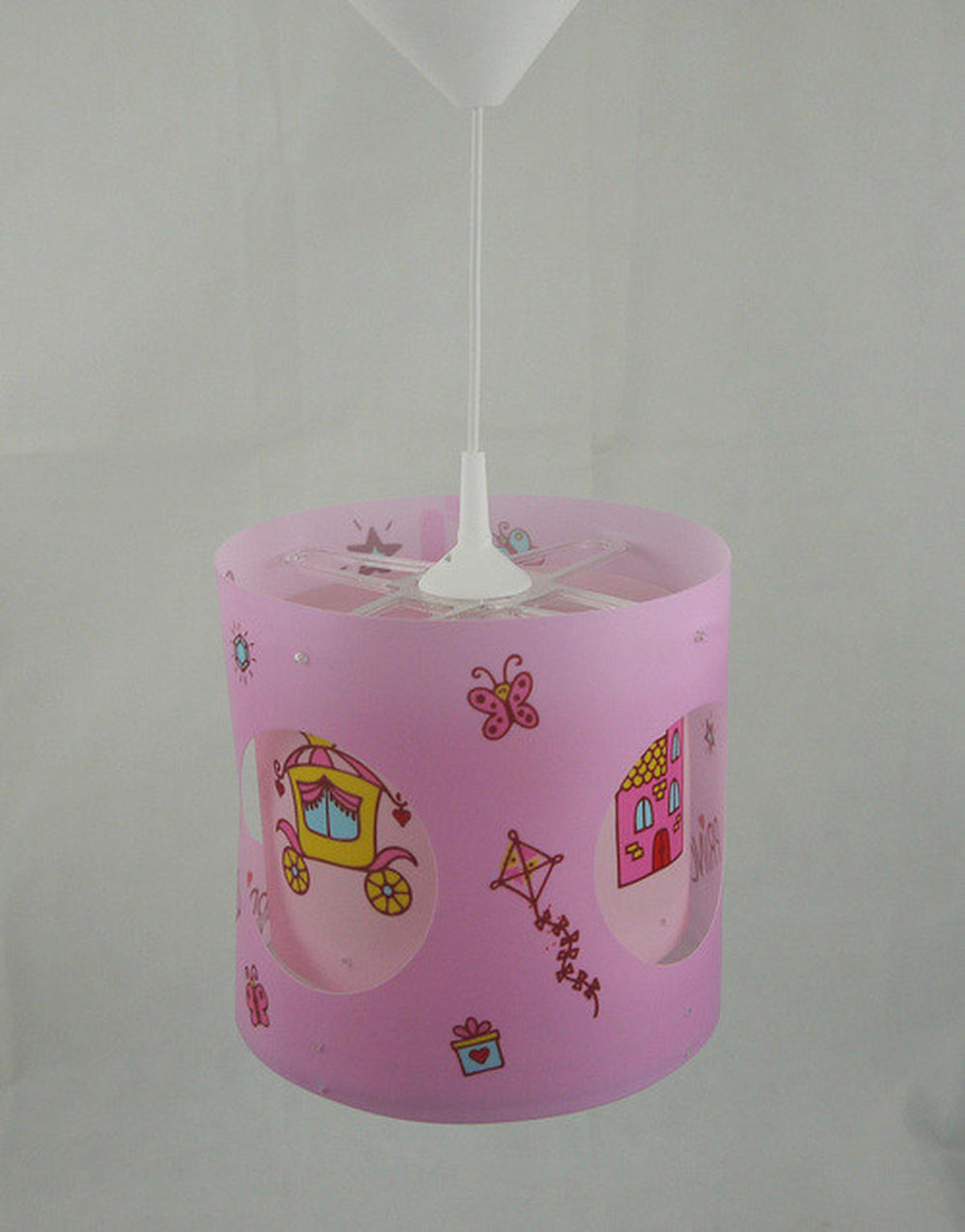 KINDERHÄNGELEUCHTE Prinzessin 25/27 cm   - Multicolor/Rosa, Trend, Kunststoff (25/27cm)