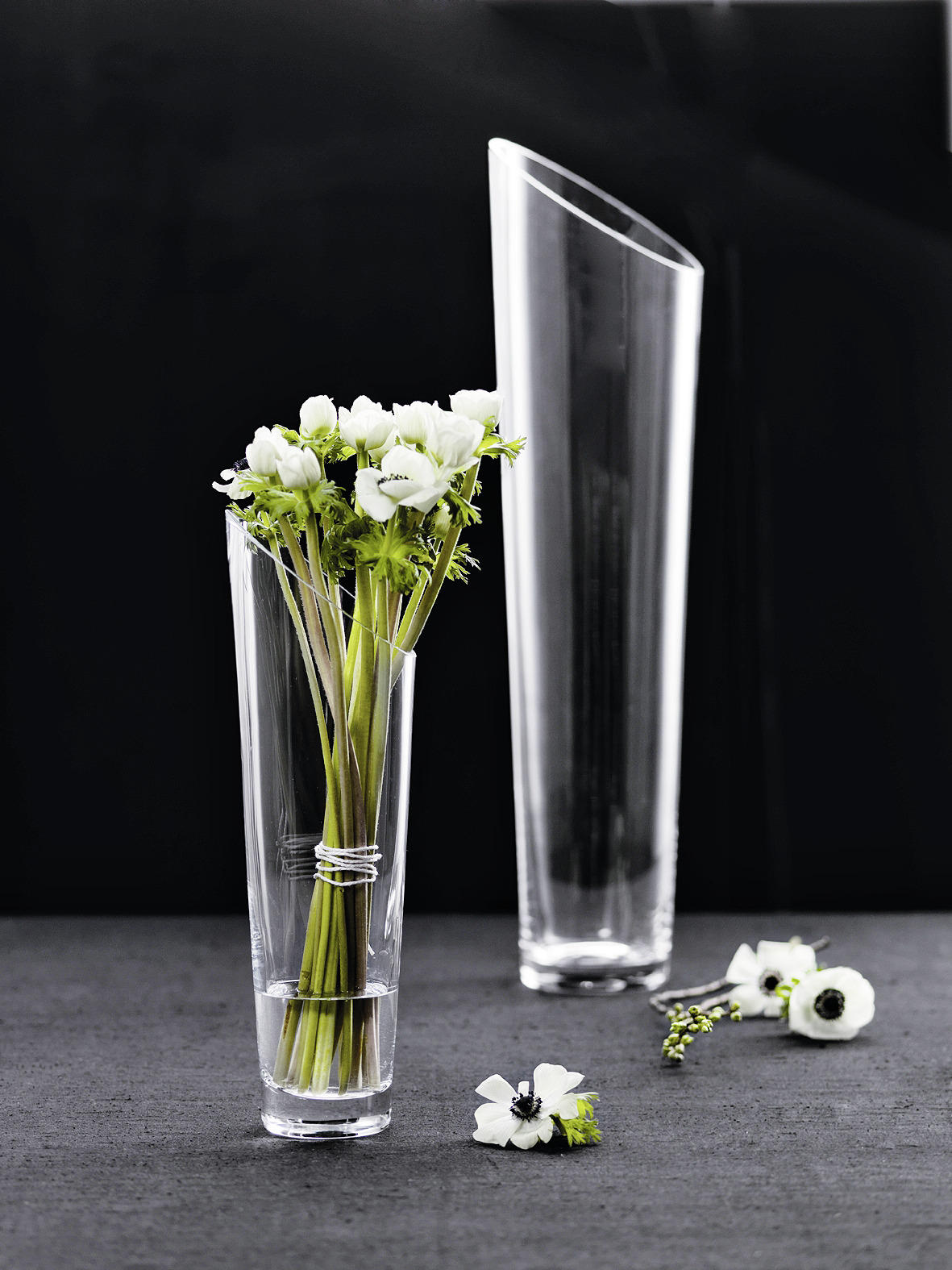 VÁZA 30 cm  - átlátszó, Basics, Üveg (12,00/30,00/11,50cm) - Leonardo