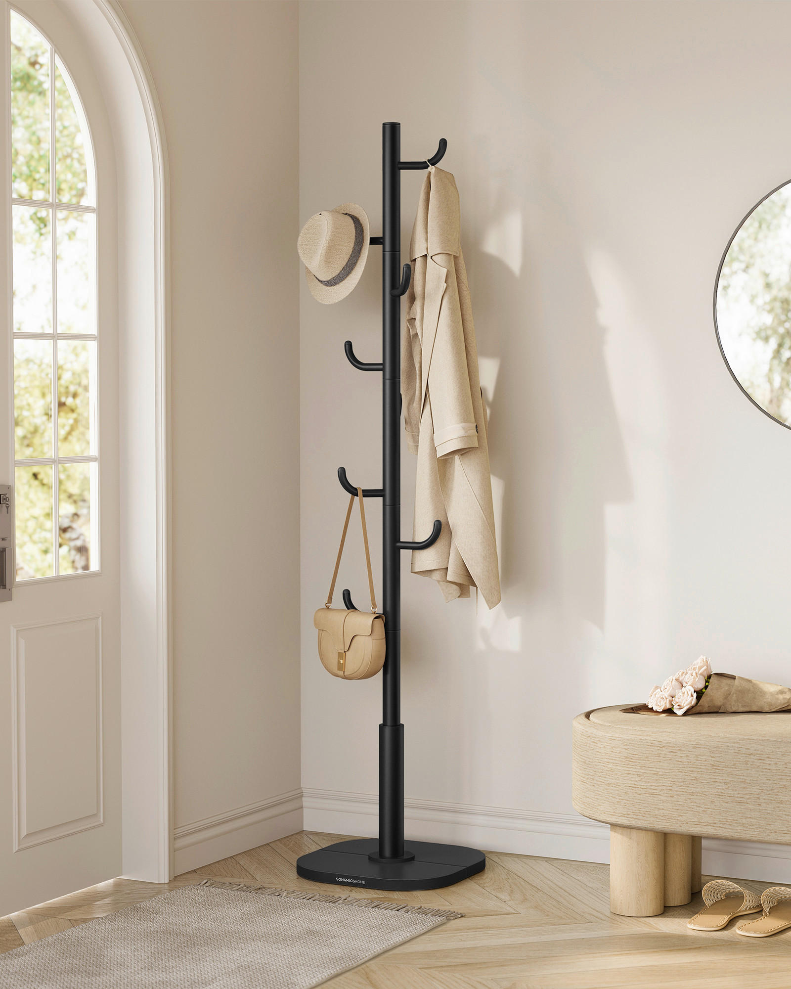 KLEIDERSTÄNDER in Schwarz 40/175,3/40 cm   - Schwarz, Basics, Holzwerkstoff/Metall (40/175,3/40cm)