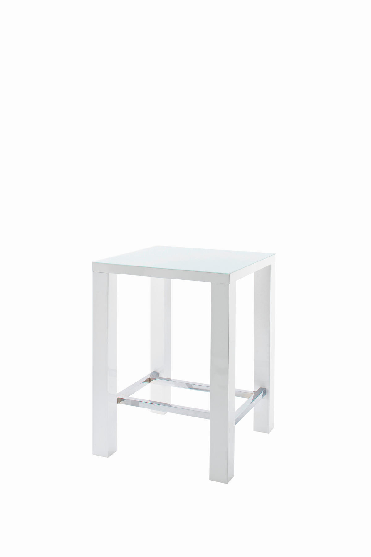 BAROVÝ STŮL, bílá, 80/80/108 cm - bílá, Design, dřevo/kompozitní dřevo (80/80/108cm) - Venda