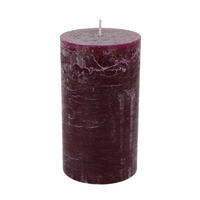 STUMPENKERZE 10/18 cm  - Dunkelrot, Basics, Naturmaterialien (10/18cm) - Ambia Home