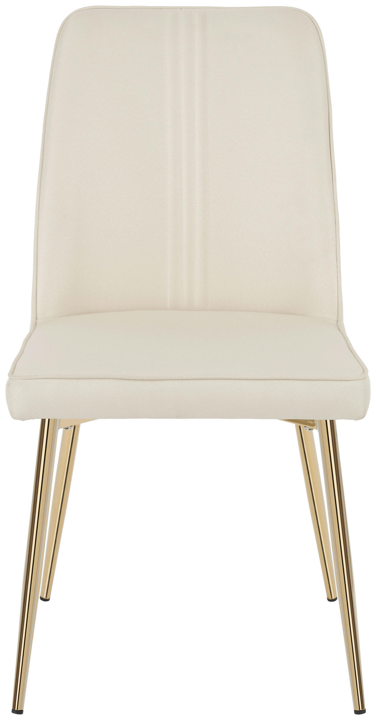 STUHL  in Eisen Webstoff Metall, Textil  - Beige/Goldfarben, MODERN, Textil/Metall (50/88/61cm) - Livetastic