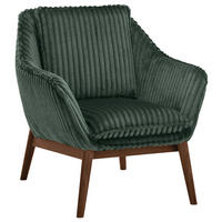 SESSEL in Cord Olivgrün  - Dunkelbraun/Olivgrün, KONVENTIONELL, Holz/Textil (77/90/85cm) - SetOne by Musterring