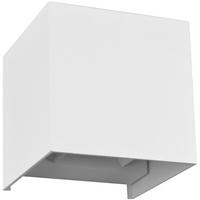 AUßENWANDLEUCHTE 11,2/11,2/11,2 cm   - Weiß, Design, Metall (11,2/11,2/11,2cm)