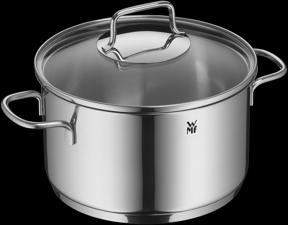 KOCHTOPFSET 4-teilig  - Edelstahlfarben, Design, Glas/Metall - WMF