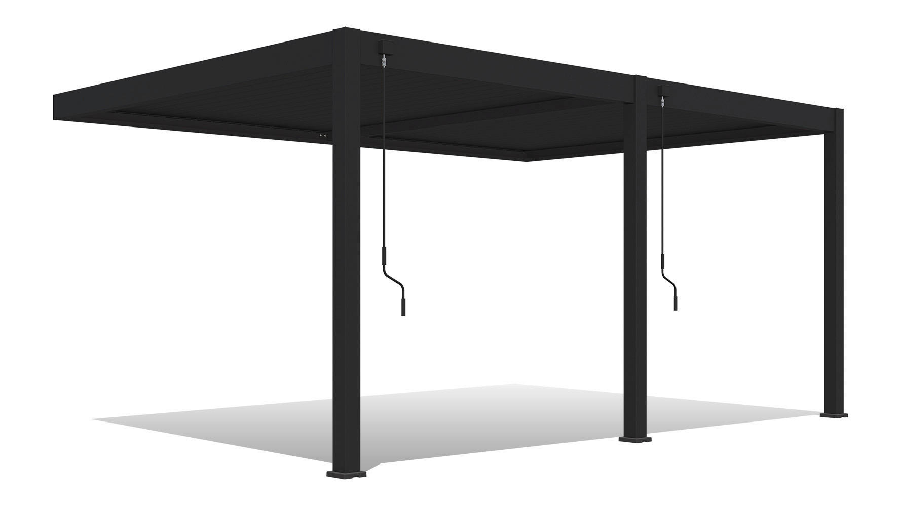 PERGOLA 530/255/360 cm Aluminium  - Anthrazit, Basics, Metall (530/255/360cm) - Gardenson
