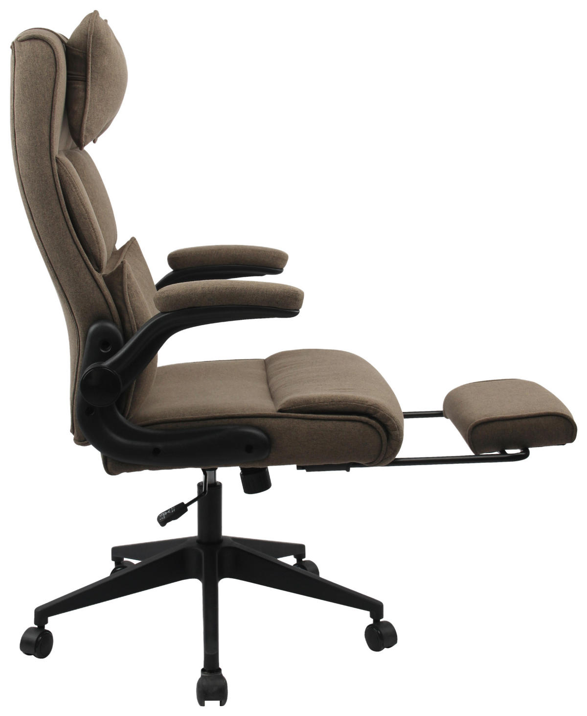 CHEFSESSEL  in Webstoff Braun  - Schwarz/Braun, MODERN, Kunststoff/Textil (62/112-122/65cm) - MID.YOU