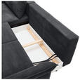 ECKSOFA in Chenille Schwarz  - Schwarz, KONVENTIONELL, Textil/Metall (164/255cm) - Carryhome