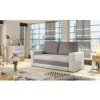 SCHLAFSOFA  in Samt Creme  - Creme/Schwarz, Design, Kunststoff/Textil (150/90/90cm) - P & B