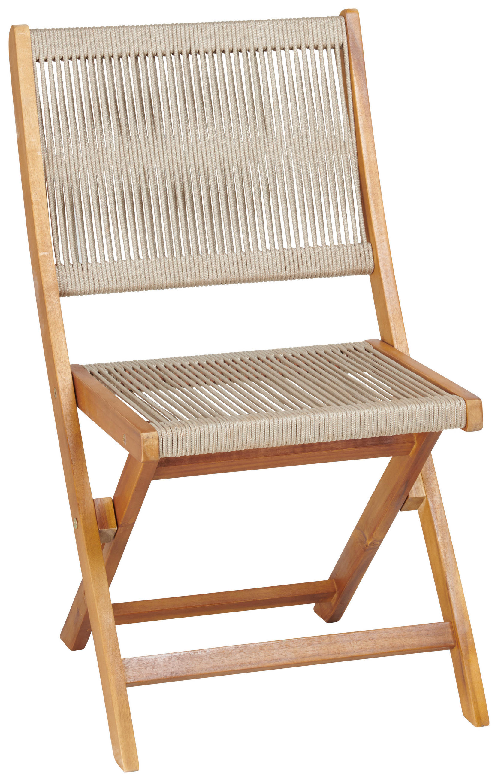 VRTNA SKLOPIVA STOLICA boje bagrema, svijetlo smeđa drvo, plastika - boje bagrema/svijetlo smeđa, Natur, drvo/plastika (50/87/58cm) - Ambia Garden