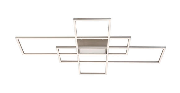 LED-DECKENLEUCHTE 100/75/7,5 cm - Nickelfarben, Design, Kunststoff/Metall (100/75/7,5cm) - Novel
