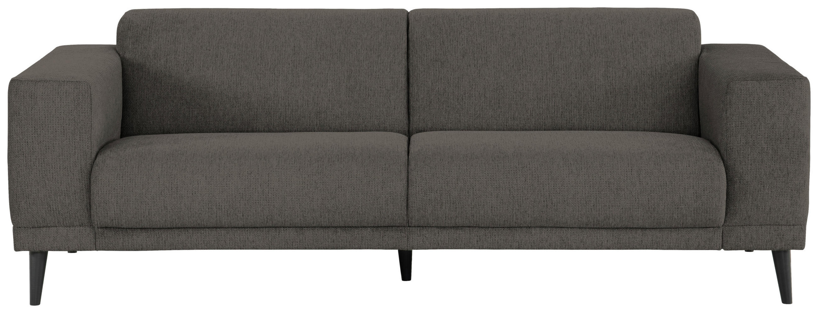 3-SITZER-SOFA OSLO_LZ Webstoff Anthrazit  - Anthrazit/Schwarz, Design, Holz/Textil (218/77/93cm) - MID.YOU