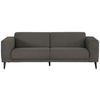 3-SITZER-SOFA OSLO_LZ in Webstoff Anthrazit  - Anthrazit/Schwarz, Design, Holz/Textil (218/77/93cm) - MID.YOU