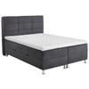BOXBETT 140/200 cm  in Anthrazit  - Chromfarben/Anthrazit, Konventionell, Textil/Metall (140/200cm) - Carryhome
