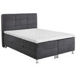 BOXBETT 160/200 cm  in Anthrazit  - Chromfarben/Anthrazit, KONVENTIONELL, Textil/Metall (160/200cm) - Carryhome