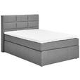 BOXSPRINGBETT 140/200 cm,  in Grau, Bettkasten, Topper, Matratzen, H4 = sehr fest  - Schwarz/Grau, KONVENTIONELL, Textil (140/200cm) - Carryhome