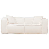 SCHLAFSOFA Chenille Creme  - Creme/Schwarz, Design, Kunststoff/Textil (227/74/105cm) - Novel