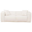 SCHLAFSOFA  in Chenille Creme  - Creme/Schwarz, Design, Kunststoff/Textil (227/74/105cm) - Novel