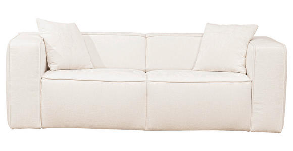 SCHLAFSOFA  in Chenille Creme  - Creme/Schwarz, Design, Kunststoff/Textil (227/74/105cm) - Novel
