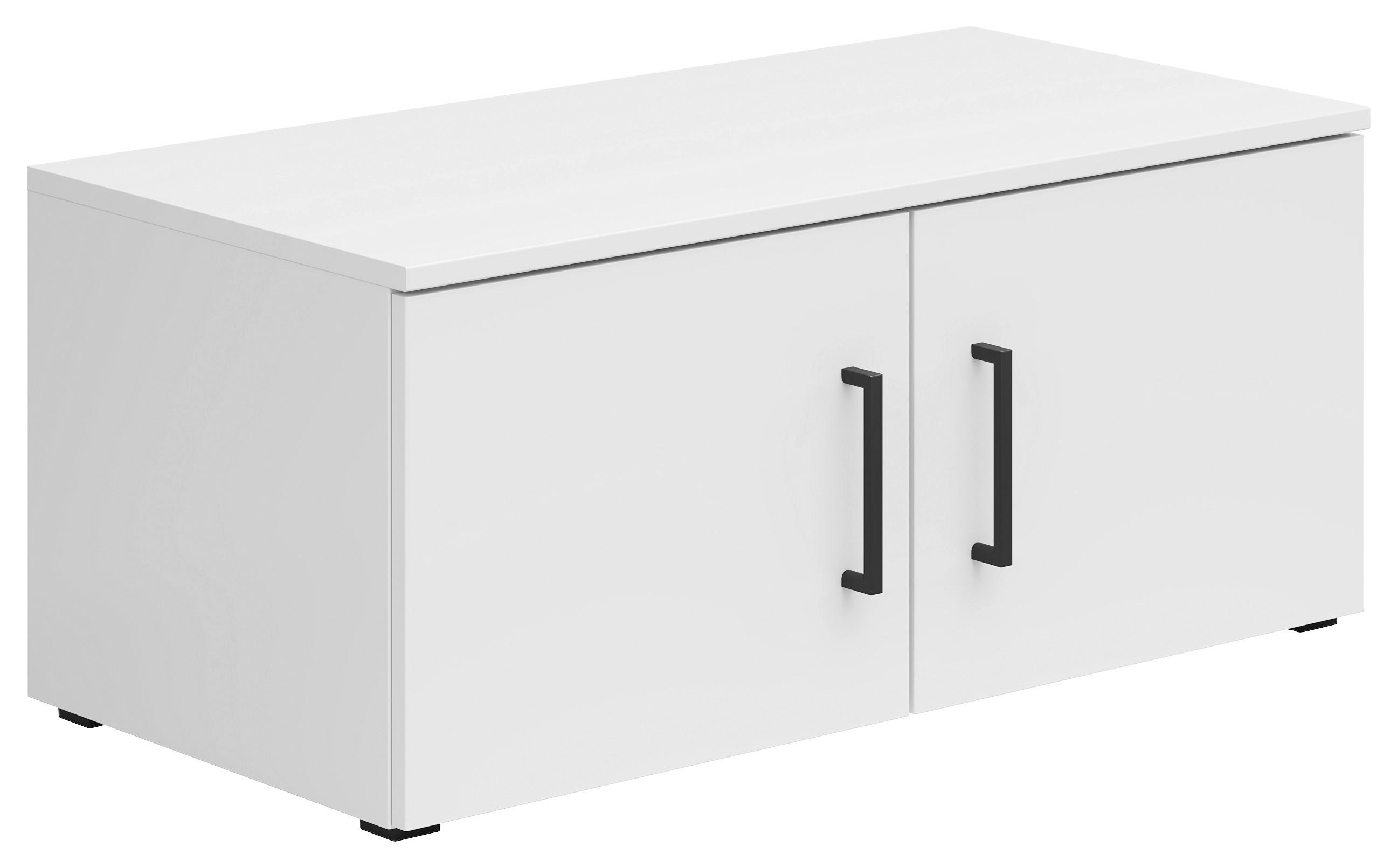 AUFSATZSCHRANK 80/35/40 cm in - Schwarz/Weiß, MODERN, Holzwerkstoff/Kunststoff (80/35/40cm) - Carryhome